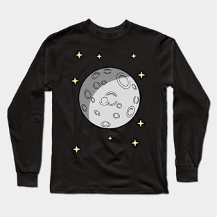 moon with stars Long Sleeve T-Shirt